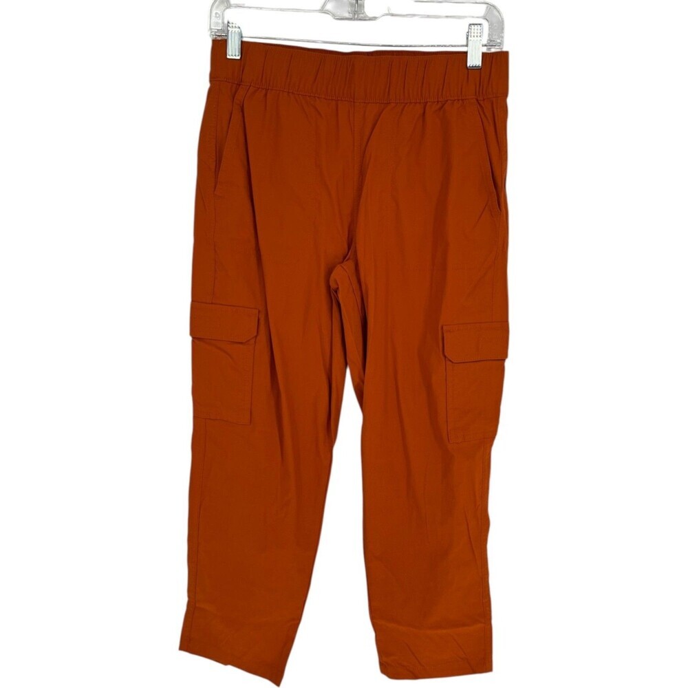 Eddie Bauer Cargo Pants Women's Size 4 Orange Gorpcore Utility Elastic Waist